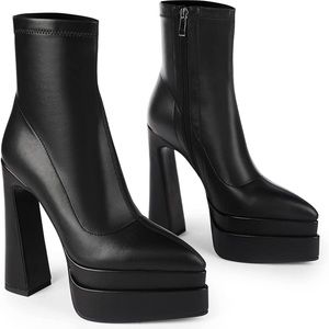 SEXY BLACK PLATFORM ANKLE BOOT 🔥🔥NIB